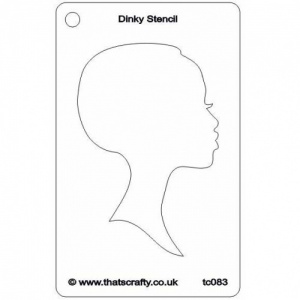 That's Crafty! Dinky Stencil - Silhouette Face 2 - TC083