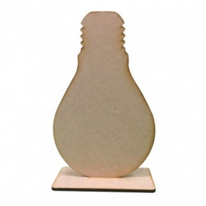That's Crafty! Surfaces MDF Upright - Light Bulb