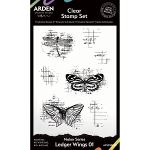 Arden Creative Studio Maker Series Clear Stamp Set - Ledger Wings 01