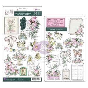 Prima Marketing Chipboard Stickers - Serene Petals - Blooming Beauty