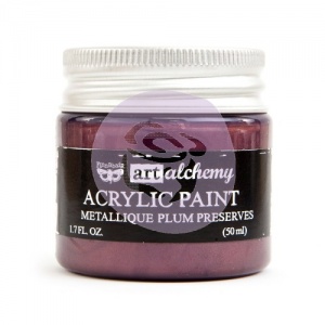 Prima Finnabair Art Alchemy Acrylic Paint - Metallique - Plum Preserves