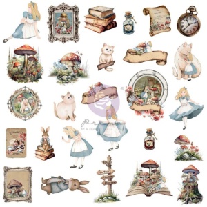 Prima Marketing Ephemera - Return To Wonderland - Wonderland Keepsakes