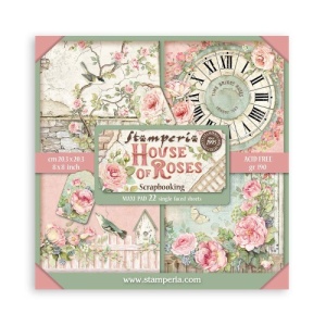 Stamperia Single Sided 8in x 8in Paper Pad - House of Roses - SBBSXB11