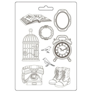 Stamperia A4 Soft Mould - Golden Harmony - Elements  - K3PTA4581