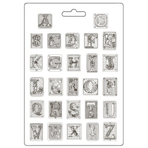 Stamperia A4 Soft Mould - Master of Magic - Alphabet - K3PTA4589