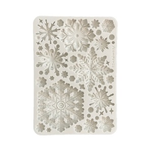 Stamperia A5 Silicone Mould - Dewdrops - Snowflakes - KACMA545