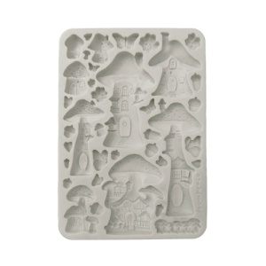 Stamperia A5 Silicon Mould - Hidden Grove - Mushroom House - KACMA574