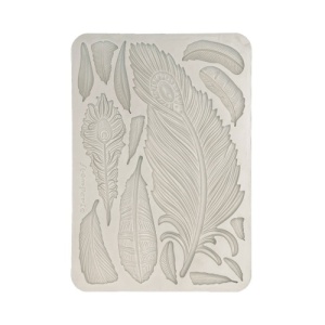 Stamperia A5 Silicone Mould - Masquerade - Feathers - KACMA552