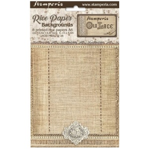 Stamperia A6 Rice Paper Backgrounds - Old Lace - DFSAK6032