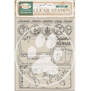 Stamperia Acrylic Stamp Set - Art of Travelling - WTK209