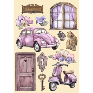 Stamperia Colored Wooden Shapes - Lavender - KLSP162