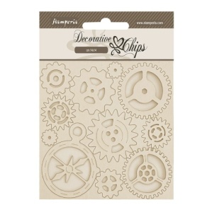 Stamperia Decorative Chips - Alterego - Gears and Compass - SCB241