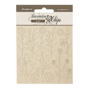 Stamperia Decorative Chips - Forest - Flowers - SCB237