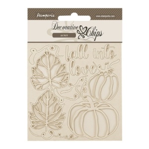 Stamperia Decorative Chips - Golden Harmony - Pumpkins - SCB236