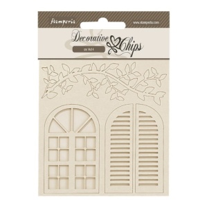 Stamperia Decorative Chips - Golden Harmony - Windows - SCB235