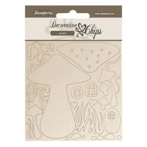 Stamperia Decorative Chips - Hidden Grove - Mushrooms - SCB257