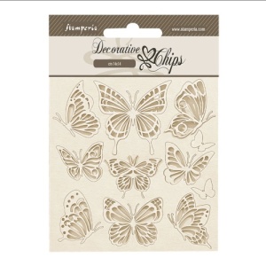 Stamperia Decorative Chips - Lavender - Butterflies - SCB220