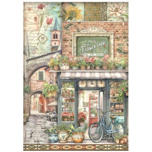 Stamperia A4 Rice Paper - Art of Travelling - Farmers Market - DFSA4977