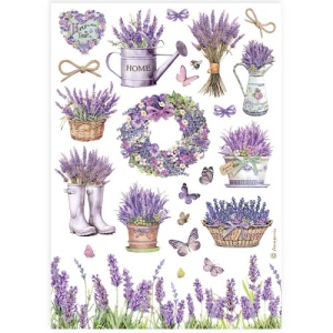 Stamperia A4 Rice Paper - Provence Accessories - DFSA4888