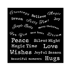 Stamperia Stencil - Classic Christmas - Quotes - KSTDQ115