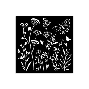 Stamperia Stencil - Poppies and Butterfly - KSTDS16