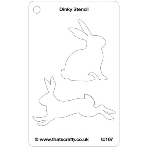 That's Crafty! Dinky Stencil - Bunnies - TC167