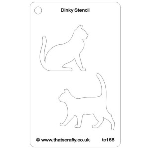 That's Crafty! Dinky Stencil - Cats - TC168