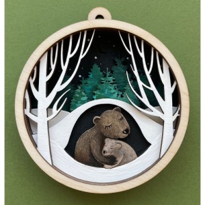 That's Crafty! Surfaces MDF Layering Ornament - Bears