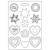 Stamperia A4 Soft Mould - Blue Land - Stars and Hearts - K3PTA4563