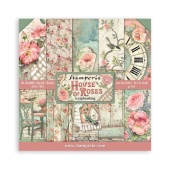 Stamperia Double Sided 12in x 12in Paper Pad - House of Roses - SBBL66