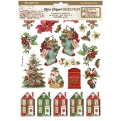 Stamperia A4 Rice Paper Selection - Classic Christmas - DFSA4XCX