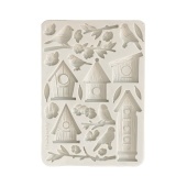 Stamperia A5 Silicone Mould - Dewdrops - Nests and Birds - KACMA546