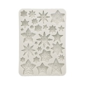 Stamperia A5 Silicone Mould - Gear up for Christmas - Stars - KACMA532