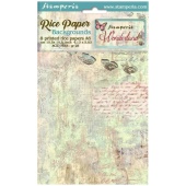 Stamperia A6 Rice Paper Backgrounds - Wonderland - DFSAK6025