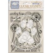 Stamperia Acrylic Stamp Set - Dewdrops - Blossoms - WTK207