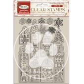 Stamperia Acrylic Stamp Set - Gear up for Christmas - Cozy Houses - WTK196