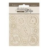 Stamperia Decorative Chips - Alterego - Gears and Compass - SCB241