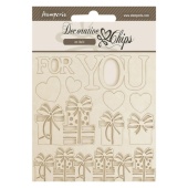 Stamperia Decorative Chips - Gear up for Christmas - For You - SCB232