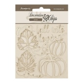 Stamperia Decorative Chips - Golden Harmony - Pumpkins - SCB236