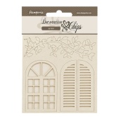 Stamperia Decorative Chips - Golden Harmony - Windows - SCB235