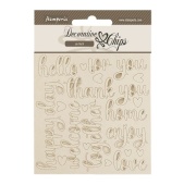 Stamperia Decorative Chips - Golden Harmony - Writings - SCB239