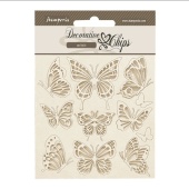Stamperia Decorative Chips - Lavender - Butterflies - SCB220