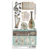 Stamperia Double Sided Paper Cut Outs - Music - SBBCT05