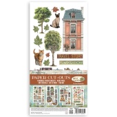 Stamperia Double Sided Paper Cut Outs - Art of Travelling - SBBCT07