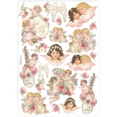 Stamperia A4 Rice Paper - Angels - DFSA4925