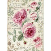 Stamperia A4 Rice Paper - Botanic English Roses - DFSA4358