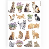 Stamperia A4 Rice Paper - Cats - DFSA4887