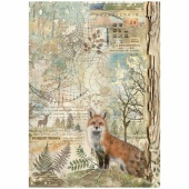 Stamperia A4 Rice Paper - Forest - Fox - DFSA4951