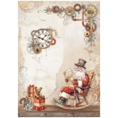 Stamperia A4 Rice Paper - Gear up for Christmas - Santa Claus - DFSA4938