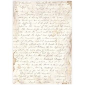 Stamperia A4 Rice Paper - Handmade Letter - DFSA4913